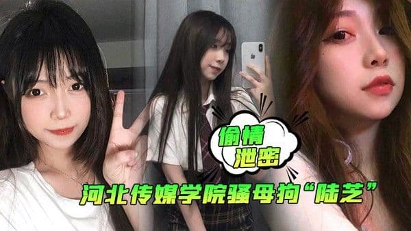 偷情泄密河北传媒学院骚母 狗陆芝背着男友和其兄弟进行3P前后夹击淫荡十足