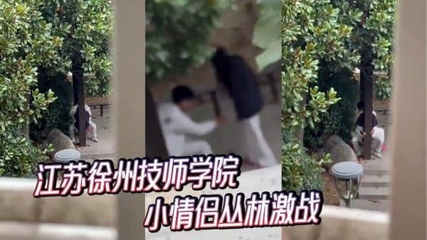 江苏徐州技师学院小情侣丛林激战